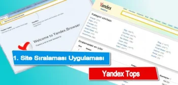 1-Site Sıralaması uygulaması Yandex Tops